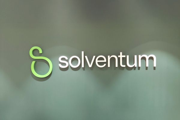 The new corporate signage identity for Solventum, the new healthcare spin off from 3M Group.