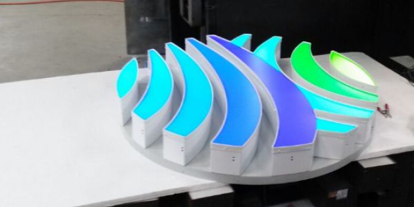 Colour palettes, materials, lighting and engineering are all closely considered with each sign installation.